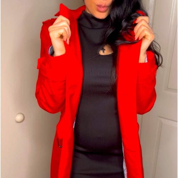 Kenar Jackets & Blazers - Red trench Coat